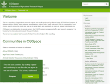 Tablet Screenshot of cgspace.cgiar.org