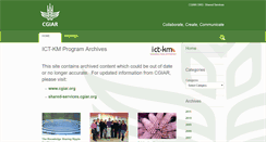 Desktop Screenshot of ictkm.cgiar.org
